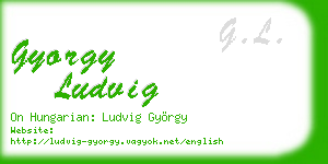gyorgy ludvig business card