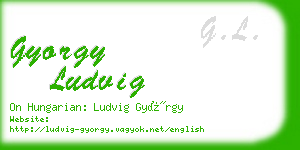 gyorgy ludvig business card